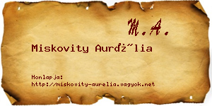 Miskovity Aurélia névjegykártya